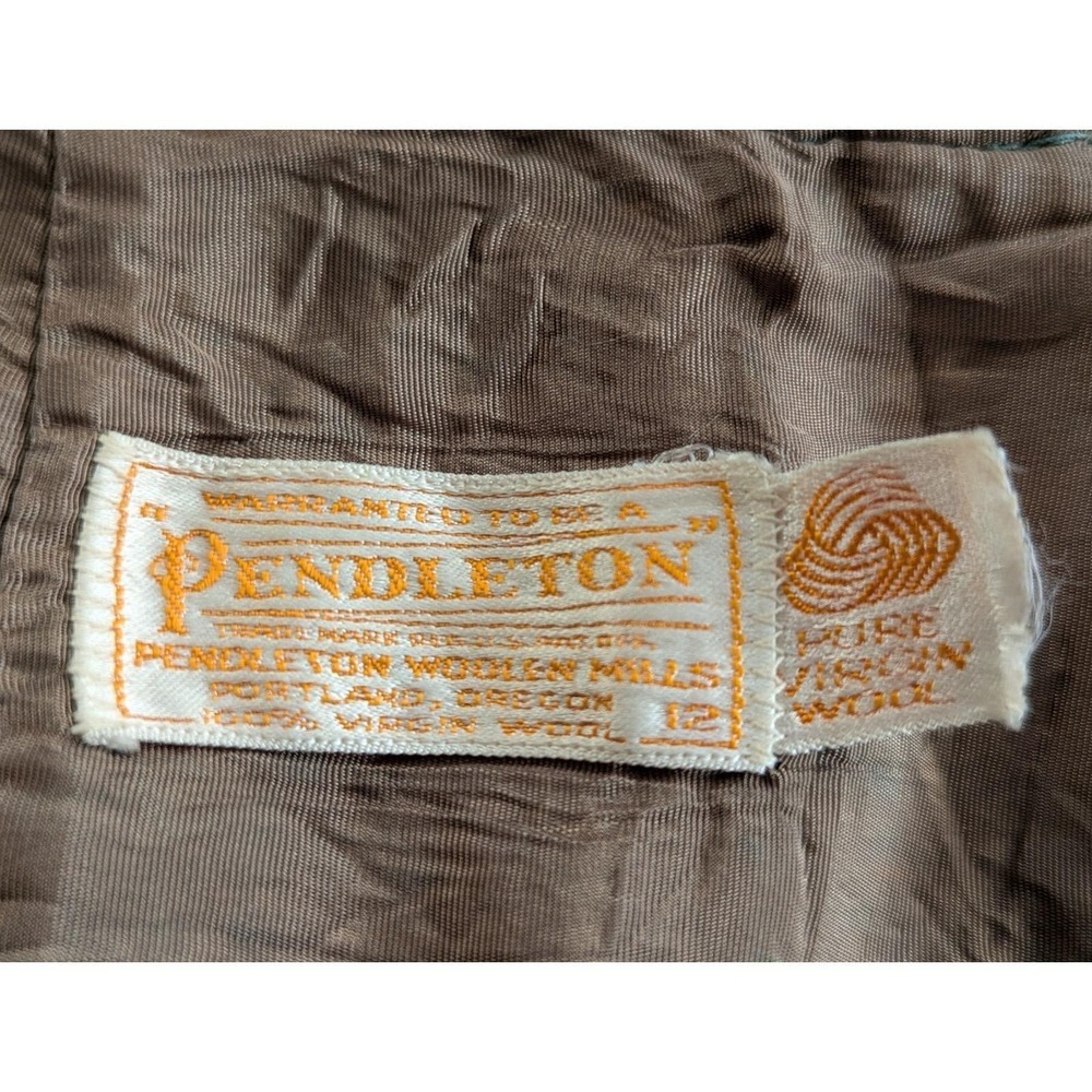 Vintage Pendleton Wool Skirt Grandma Librarian Lined 25" Waist Twee Rockabilly - Picture 4 of 10